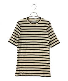 JIL SANDER+（ジルサンダープラス）の古着「バックロゴ半袖Tシャツ」｜ベージュ×ブラック