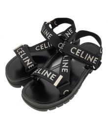 CELINE（セリーヌ）の古着「ストラッピーサンダル」｜ブラック