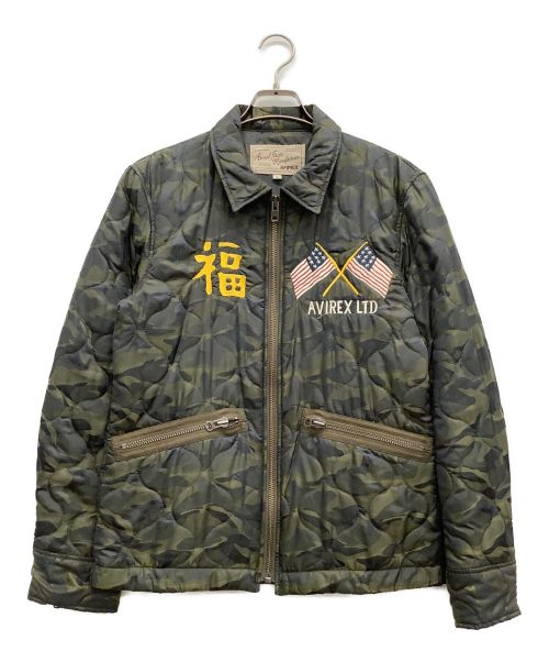 AVIREX（アヴィレックス）AVIREX (アヴィレックス) JACQURD CAMO VIETNAM JACKET グリーン サイズ:Mの古着・服飾アイテム