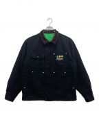 X-LARGEエクストララージ）の古着「REVERSIBLE WORK JACKET(リバーシブルワークジャケット)」｜ブラック×グリーン