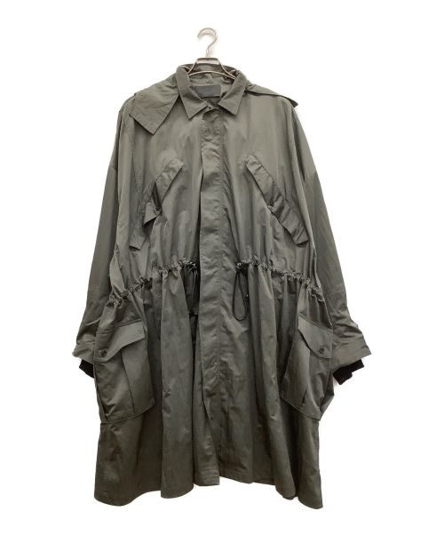 JOE CHIA（ジョーチア）JOE CHIA (ジョーチア) Woven Oversized Long Hooded Jacket グレー サイズ:FREEの古着・服飾アイテム