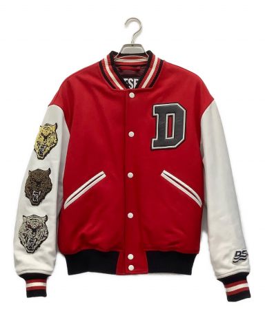 中古・古着通販】DIESEL (ディーゼル) スタジャン ホワイト×レッド