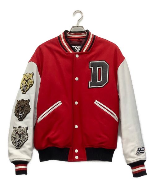 DIESEL（ディーゼル）DIESEL (ディーゼル) スタジャン ホワイト×レッド サイズ:Mの古着・服飾アイテム