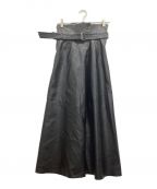 UNITED TOKYOユナイテッドトーキョー）の古着「ヴィーガンレザーフレアスカート」｜ブラック