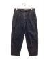 UNFIL（アンフィル）の古着「14oz organic cotton denim 2tuck trousers（14オンスオーガニックコットンデニムツータックトラウザース）」｜ブラック