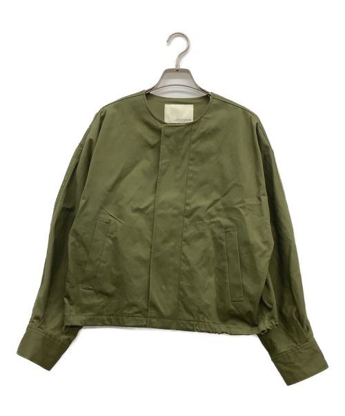 uncrave（アンクレイヴ）uncrave (アンクレイヴ) ノーカラージャケット オリーブ サイズ:1の古着・服飾アイテム