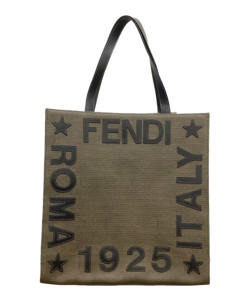 FENDI（フェンディ）FENDI (フェンディ) トートバッグ ブラウン×ブラックの古着・服飾アイテム