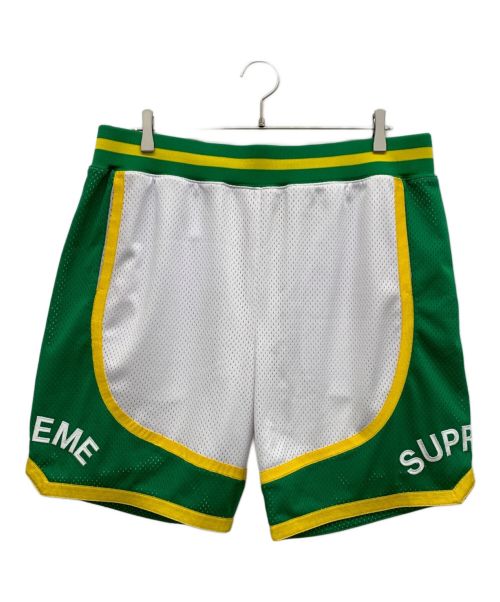 SUPREME（シュプリーム）Supreme (シュプリーム) Curve Basketball Short Green ホワイト×グリーン サイズ:Largeの古着・服飾アイテム