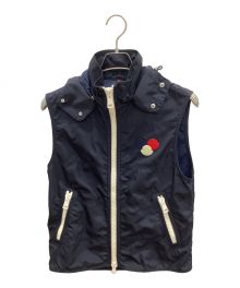 MONCLER（モンクレール）の古着「ワッペンジップベスト」｜ネイビー