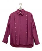 JOHN LAWRENCE SULLIVANジョン ローレンス サリバン）の古着「FRONT SIDE BUTTONED SHIRT」｜パープル