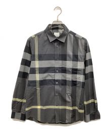 BURBERRY LONDON（バーバリーロンドン）の古着「SOMERTONチェックシャツ」｜グレー