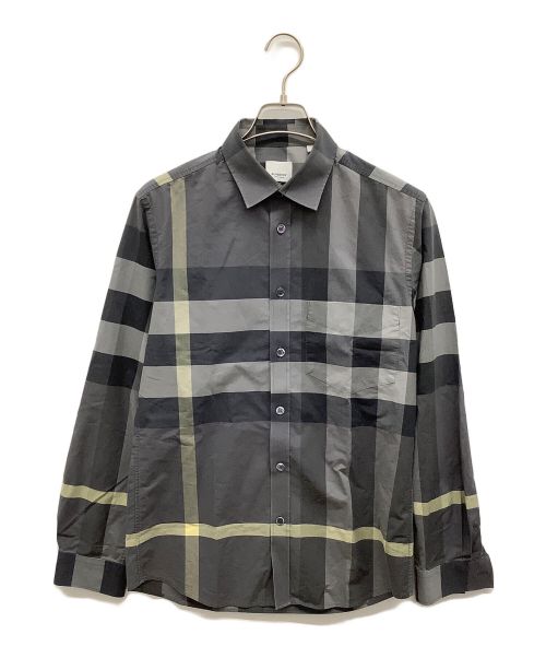 BURBERRY LONDON（バーバリーロンドン）BURBERRY LONDON (バーバリーロンドン) SOMERTONチェックシャツ グレー サイズ:spの古着・服飾アイテム