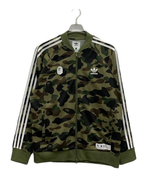 adidas（アディダス）adidas (アディダス) A BATHING APE (アベイシングエイプ) BAPE TRACK TOP グリーン サイズ:US Fの古着・服飾アイテム