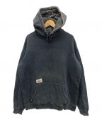 stussyステューシー）の古着「EXTRA TOUGH HOODIE PIGMENT」｜ブラック