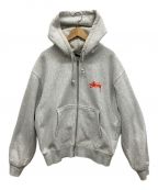 stussyステューシー）の古着「SKATE TOUGH ZIP HOODIE」｜ホワイト