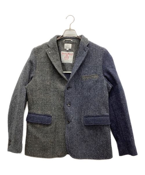 Harris Tweed（ハリスツイード）Harris Tweed (ハリスツイード) BEAUTY&YOUTH (ビューティーアンドユース) クレイジーカバーオール グレー×ネイビー サイズ:XLの古着・服飾アイテム