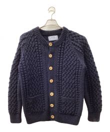 INVERALLAN×SHIPS（インバーアラン×シップス）の古着「4A ARAN CARDIGAN」｜ネイビー