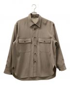 AURALEEオーラリー）の古着「WOOL MAX GABAGINE SHIRT」｜ベージュ