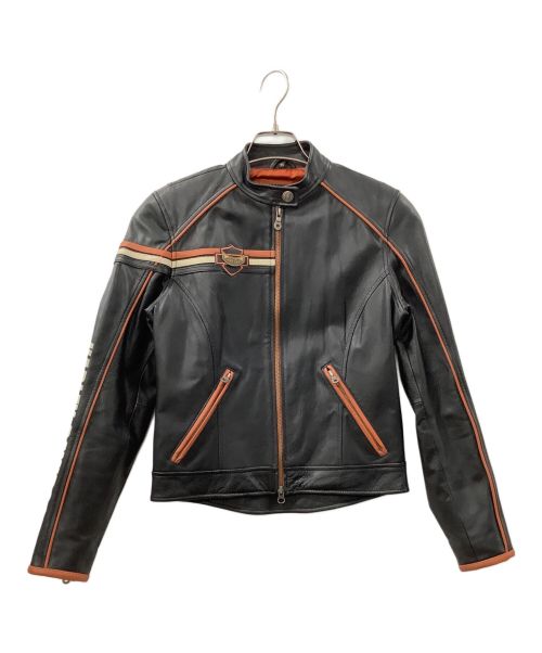 HARLEY-DAVIDSON（ハーレーダビッドソン）HARLEY-DAVIDSON (ハーレーダビッドソン) レザージャケット ブラック サイズ:XSの古着・服飾アイテム