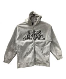 HUF（ハフ）の古着「OUTLINES HEAVY WEIGHT FULL ZIP FLEECE」｜グレー