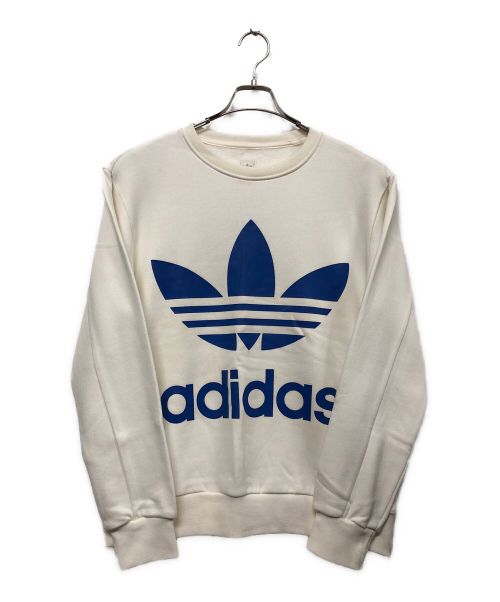 adidas（アディダス）adidas (アディダス) スウェット ホワイト×ブルー サイズ:Lの古着・服飾アイテム