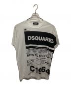 DSQUARED2ディースクエアード）の古着「半袖Tシャツ」｜ホワイト×ブラック