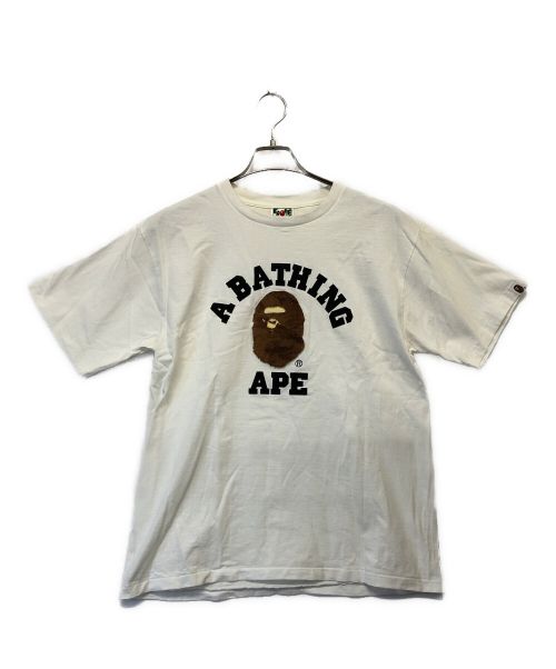 A BATHING APE（アベイシングエイプ）A BATHING APE (アベイシングエイプ) クルーネックカットソー ホワイト サイズ:SIZE Lの古着・服飾アイテム