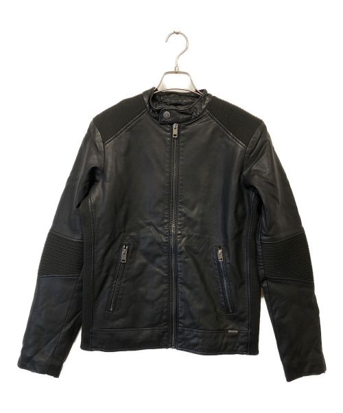 DIESEL（ディーゼル）DIESEL (ディーゼル) フェイクレザージャケット ブラック サイズ:14Yの古着・服飾アイテム