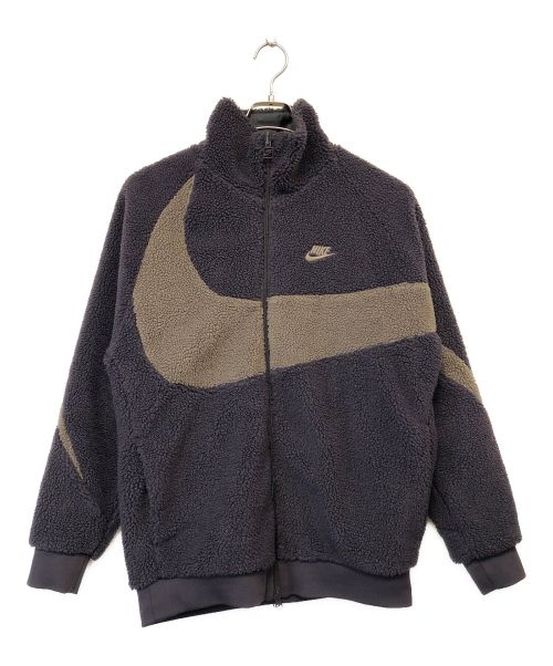 NIKE（ナイキ）NIKE (ナイキ) ボアジャケット パープル×グレー サイズ:SIZE Mの古着・服飾アイテム