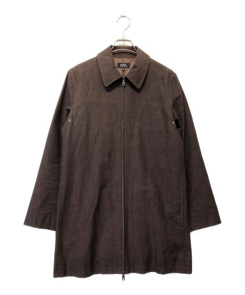 A.P.C.（アーペーセー）A.P.C. (アー・ペー・セー) ジップコート ブラウン サイズ:SIZE XSの古着・服飾アイテム