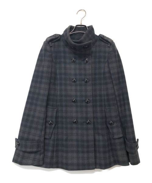 BURBERRY BLACK LABEL（バーバリーブラックレーベル）BURBERRY BLACK LABEL (バーバリーブラックレーベル) ダブルコート ブラック×グレー サイズ:SIZE Lの古着・服飾アイテム