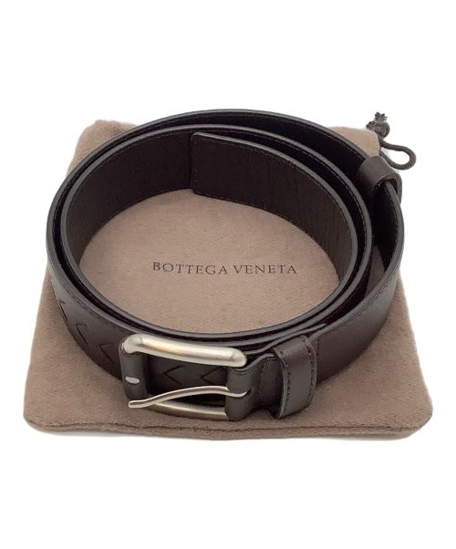 BOTTEGA VENETA（ボッテガベネタ）BOTTEGA VENETA (ボッテガベネタ) レザーベルト ブラウンの古着・服飾アイテム