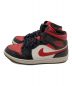 NIKE (ナイキ) AIR JORDAN1 MID ブラック×レッド サイズ:27.5：8000円