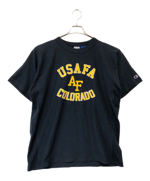 Champion（チャンピオン）Champion (チャンピオン) 半袖カットソー ネイビー×イエロー サイズ:SIZE L 未使用品の古着・服飾アイテム