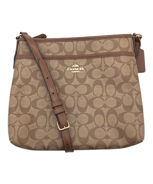 COACH（コーチ）COACH (コーチ) シグネチャー　ショルダーバッグ ブラウンの古着・服飾アイテム