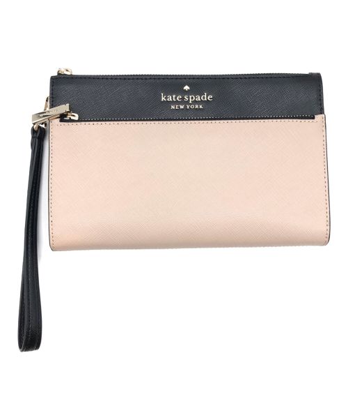 Kate Spade（ケイトスペード）Kate Spade (ケイトスペード) 長財布 ベージュ×ブラック 未使用品の古着・服飾アイテム