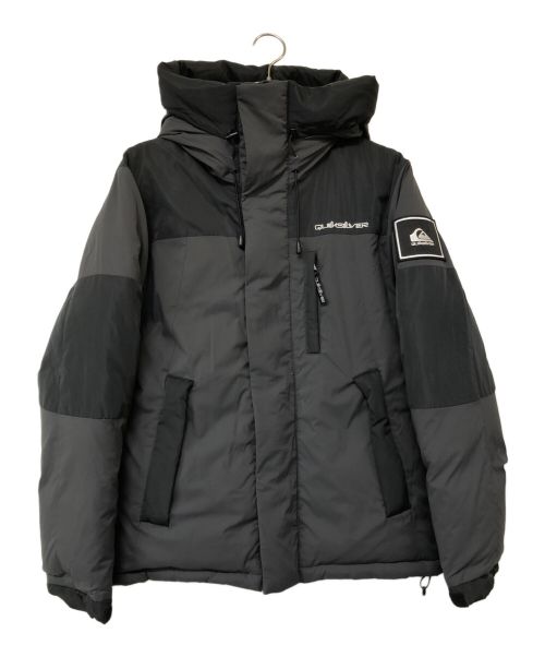 Quiksilver（クイックシルバー）Quiksilver (クイックシルバー) ダウンジャケット グレー×ブラック サイズ:SIZE Mの古着・服飾アイテム