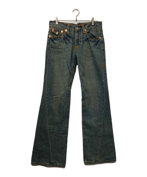 TRUE RELIGION（トゥルー レリジョン）TRUE RELIGION (トゥルー レリジョン) デニムフレアパンツ インディゴ サイズ:81cm (W32)の古着・服飾アイテム