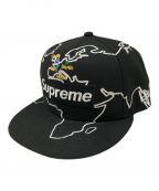 New Era×SUPREMEニューエラ×シュプリーム）の古着「Worldwide Box Logo New Era Hat」｜ブラック