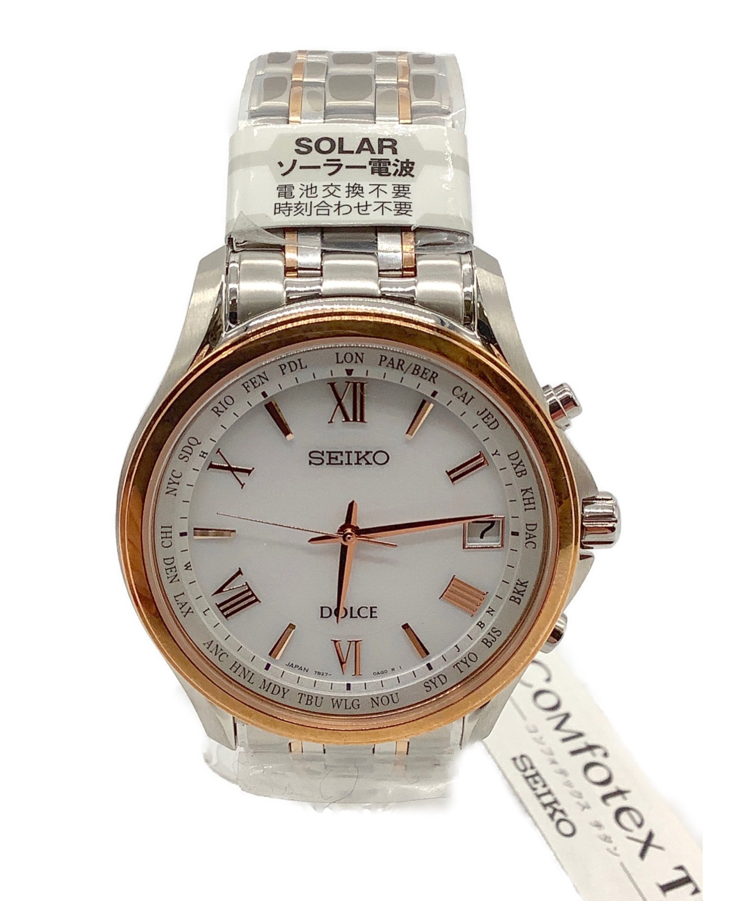 中古 古着通販 Seiko セイコー 腕時計 未使用品 ドルチェ 7b27 0ad0 ソーラー充電電波時計 動作確認済み チタン 0299 ブランド 古着通販 トレファク公式 Trefac Fashion