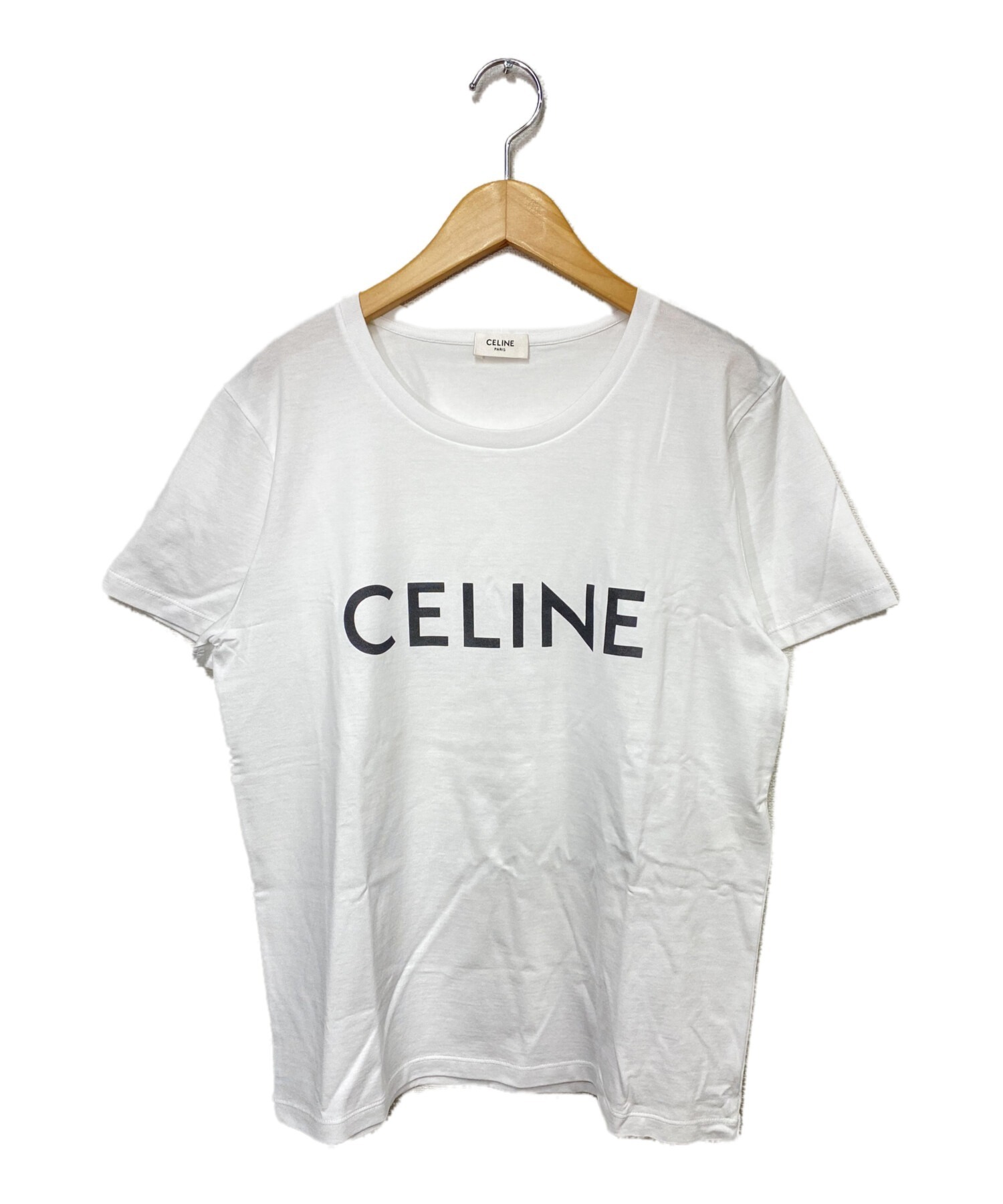 美品】CELINE セリーヌ ロゴ Tシャツ グレー Sサイズ フロック 新作