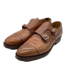 Crockett & Jones（クロケット＆ジョーンズ）の古着「ダブルモンクストラップシューズ」｜ブラウン