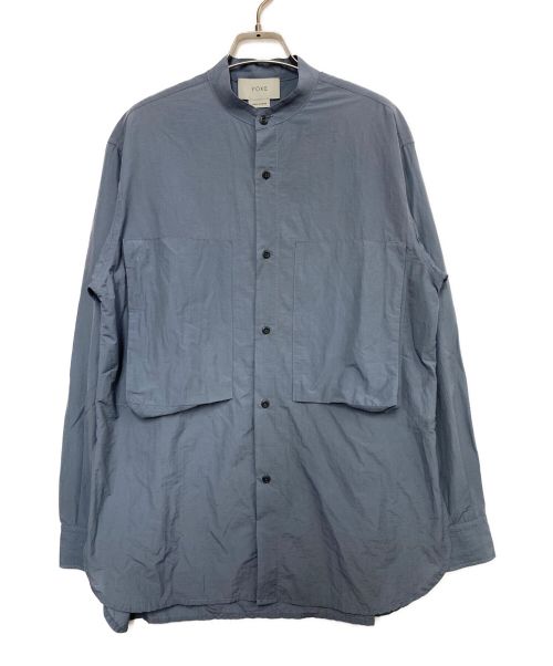 YOKE（ヨーク）YOKE (ヨーク) バンドカラーシャツ ネイビー サイズ:SIZE Sの古着・服飾アイテム