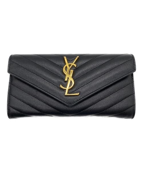 Yves Saint Laurent（イヴサンローラン）Yves Saint Laurent (イヴサンローラン) ロングウォレット ブラックの古着・服飾アイテム