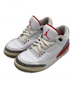 NIKEナイキ）の古着「AIR JORDAN 3 RETRO」｜ホワイト×レッド