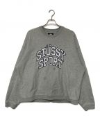 stussyステューシー）の古着「ロゴスウェットプルオーバー」｜グレー