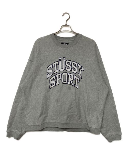 stussy（ステューシー）stussy (ステューシー) ロゴスウェットプルオーバー グレー サイズ:ＬＬの古着・服飾アイテム