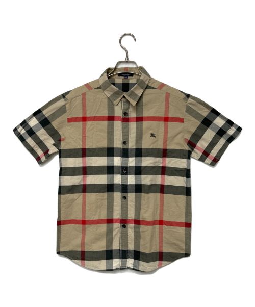 BURBERRY LONDON（バーバリーロンドン）BURBERRY LONDON (バーバリーロンドン) ノバチェックシャツ ベージュ×ブラック サイズ:160cmの古着・服飾アイテム