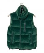 BURBERRYバーバリー）の古着「Satin Trim Chenille Puffer Gilet」｜グリーン