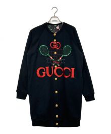 GUCCI（グッチ）の古着「リバーシブルロングカーディガン」｜ブラック